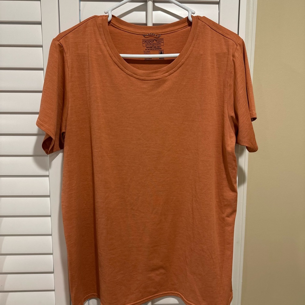 Patagonia Burnt Orange Capilene T-Shirt
